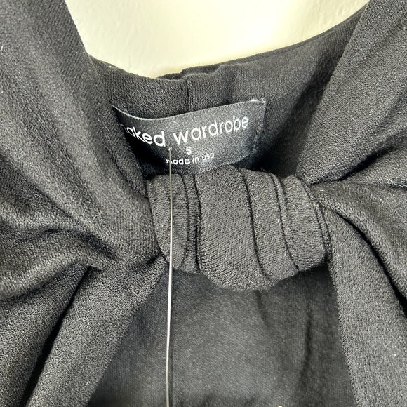 Naked Wardrobe Knotted Chest Cutout Romper - Black - Small - New w/ Tags! - Picture 4 of 6
